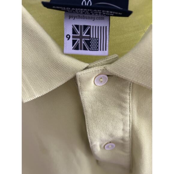 Psycho Bunny Pique Polo Lime Green Pink Logo Size 9 XXXL USA Pima cotton - Picture 6 of 15